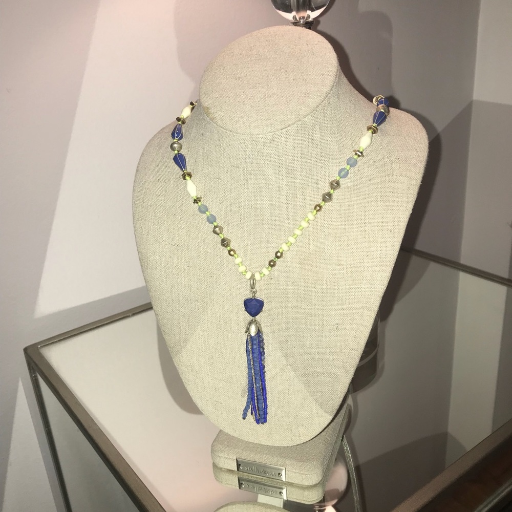 Stella & Dot Azure Tassel Necklace
